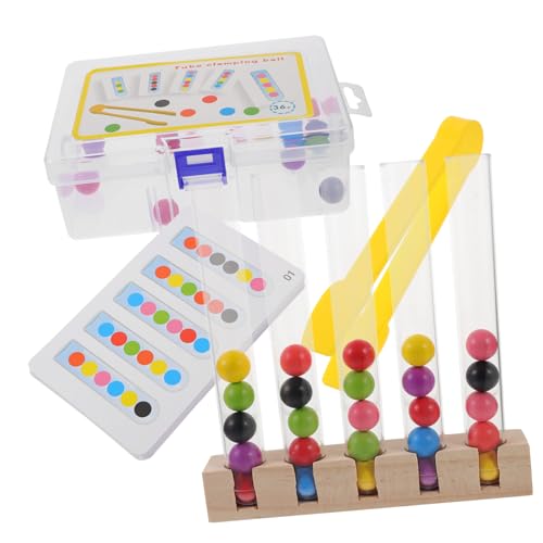 ORFOFE Holzspielzeug Clipper Perlen Spiel zur Farbenerkennung Montessori Lernspielzeug für Kleinkinder Hand Augen koordination und Feinmotorik Pädagogisch Sicher und Langlebig von ORFOFE