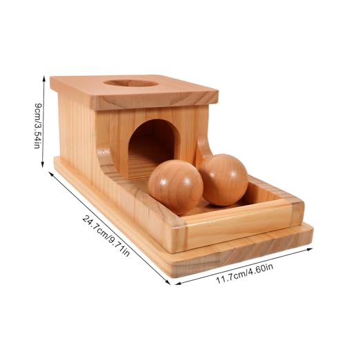 ORFOFE Holzspielzeug Objektpermanenz Box für Motorikförderndes Montessori Lernspielzeug Langlebig und Sicher aus Holz für Hand Auge koordination und Kognitive Entwicklung Ab Jahr von ORFOFE