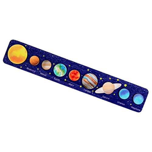 Sonnensystem-Puzzle interaktives spielzeug kinder puzzle Babyspielzeug aus Holz Puzzle-Spielzeug lernen Spielzeuge Rätsel Lern-Matching-Board Universum-Match-Spielzeug hölzern von ORFOFE