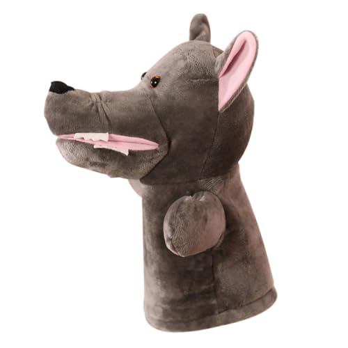 ORFOFE Interaktive Handpuppe Wolf aus Plüsch Tierische Handpuppen für Erzähltheater Rollenspiel und Kommunikationsförderung Geeignet für Erwachsene von ORFOFE