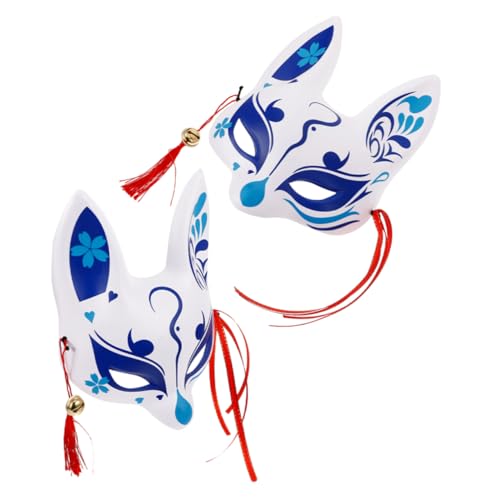ORFOFE Japanische Halbgesichts Fuchsmasken mit Kirschblütenmuster Traditionelle Cosplay Tiermasken für Maskerade Karneval Halloween Party Geeignet für Frauen und Gruppenspaß ORFOFE Japanische Halbgesichts Fuchsmasken mit Kirschblütenmuster Traditionelle Cosplay Tiermasken für Maskerade Karneval Halloween Party Geeignet für Frauen und Gruppenspaß von ORFOFE