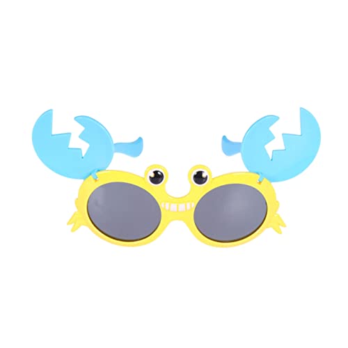 ORFOFE Karnevalsbrille Krabbenform Uv Sonnenbrille Lustige Partybrille für Mädchen Jungen Leichte Robuste Kindersonnenbrille als Fotoaccessoire für Geburtstags und Tanzpartys von ORFOFE