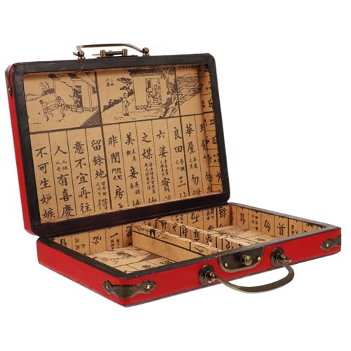 ORFOFE Kasten Present Box präsentbox Mahjong Aufbewahrungsbehälter für den Haushalt Holzbehälter verschieden Mehrzweckbox Lederbox Container hölzern von ORFOFE