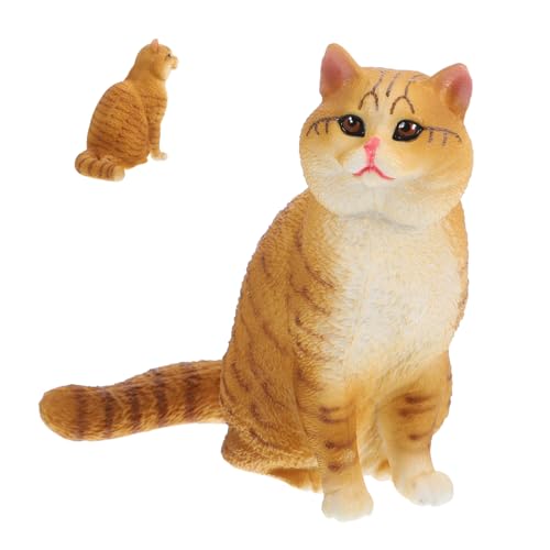 ORFOFE Simulation Katze Dekoration Kunststoff Katze Figur Realistische Tier Pädagogisches Spielzeug Für Jungen Und Mädchen von ORFOFE