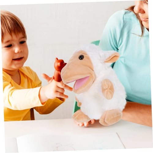 ORFOFE Kinderhandpuppe Schaf aus Weichem Plüsch Interaktives Erzählspielzeug für Kuscheliges Rollenspiel für Kreatives Lernen und Eltern Junge Mädchen Kommunikation von ORFOFE