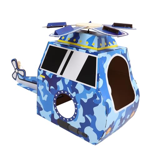 ORFOFE Kinderkostüm Flugzeug Pappe DIY Tragbares Airplane Kostüm für Jungen Mädchen Sicherer Karton Flugzeug zum Basteln Leicht Zusammenbaubar und Kreativ für Geburtstag Fest von ORFOFE