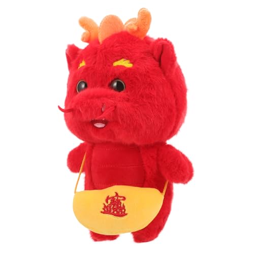 ORFOFE Kleiner Plüschdrache Jahr des Drachen Kuscheltier mit Weichem Material Dekorativer Glücksbringer und Vielseitiges Kissen Robustes Design für Chinesisches Neujahrsfest von ORFOFE