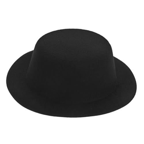 ORFOFE Kleiner Puppenhut Baumwoll Dekoration Handgefertigter Mini für DIY Puppenkostüm Modischer Schwarzer Mini Hut für Plüschpuppen Leichtes Stilvolles Accessoire zum Verkleiden von ORFOFE