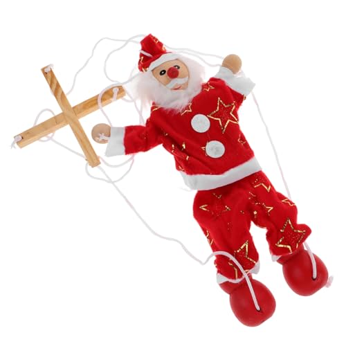 ORFOFE Kreative Weihnachtsmann Marionette aus Holz Handgefertigte Fadenpuppe mit Ziehschnur Interaktives Puppenspielzeug für Theater und Fantasievolles Festliche Weihnachtsdekoration ORFOFE Kreative Weihnachtsmann Marionette aus Holz Handgefertigte Fadenpuppe mit Ziehschnur Interaktives Puppenspielzeug für Theater und Fantasievolles Festliche Weihnachtsdekoration von ORFOFE