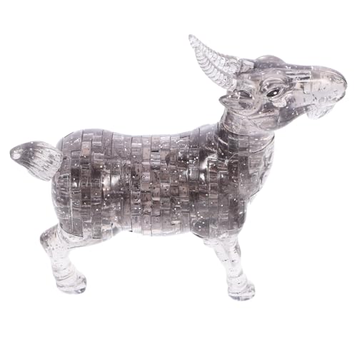 ORFOFE Kristallpuzzle Ziege Spaß Für Tiere 3D Puzzles Für Ziegenspielzeug Weihnachtsziege Das Ziegenpuzzle Ziegenfigur Ziegenpuzzle Ziegenkram Puzzles Ziegenkristallpuzzle von ORFOFE
