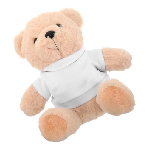 ORFOFE Kuscheliger Teddybär mit Blankem T-Shirt zum Selbergestalten DIY Sublimations-plüschtier Weiches Material für Geburtstage Babyshowers Geschenkideen von ORFOFE