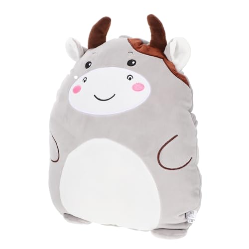 ORFOFE Kuscheliges Plüsch stofftier Kuh Kissen Weiches Baumwoll kuschelkissen Niedliches Spielkissen für Erwachsene Dekoratives Cartoon Sofa Kissen Tragbares Geschenk für Jungen und von ORFOFE