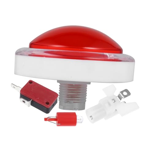 ORFOFE LED Spielbuzzer mit Rundem Knopf Rotes LED licht Automatischer Reset Langlebiger Gaming Buzzer für Quizspiele Partys Wettbewerbe und Büroeinsatz von ORFOFE