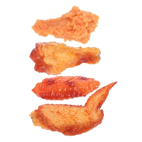 ORFOFE Lebensechte PVC Hähnchenbein und Flügel Deko mit Realistischem Aussehen Langlebig Vielseitig für Küche Restaurant Spielküche und Partydekoration Geeignet von ORFOFE
