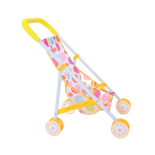 ORFOFE Leichter Puppenwagen mit Klappbarem Rahmen und Großem Stauraum Faltbarer Puppenbuggy für Rollenspiele und Eltern Junge Mädchen Aktivitäten von ORFOFE