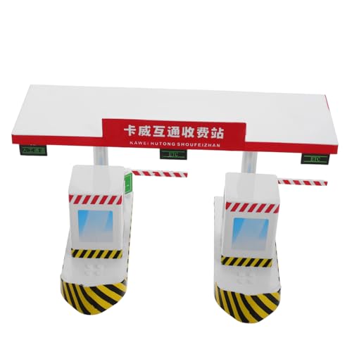 ORFOFE Lernspielzeug Autobahn Mautstation Spielset mit Verstellbarer Schranke und Beweglichen Autos Detailgetreues Verkehrssimulationstool für Jungen Vorstellungskraft und Spielspaß von ORFOFE