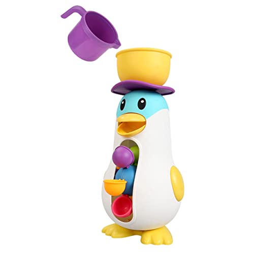 ORFOFE Lustiges Pinguin Badespielzeug mit Wasserwindrad Sich Drehendes Badewannenspielzeug für Kleinkinder Sicherer Interaktiver Wasserspaß zur Beruhigung und Unterhaltung von Junge von ORFOFE