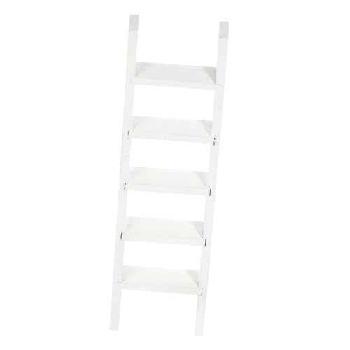 ORFOFE Maßstab Gerade Kleine Treppe Weiße Mini Holzleiter für DIY Puppenhaus und Miniaturlandschaft Dekoration von ORFOFE