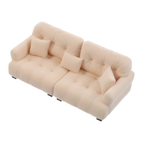 ORFOFE Maßstab Plüsch Couch Modell Leichtes Langlebiges Mini Möbelstück für Puppenhaus Wohnzimmer Dekoration für Sammler von ORFOFE