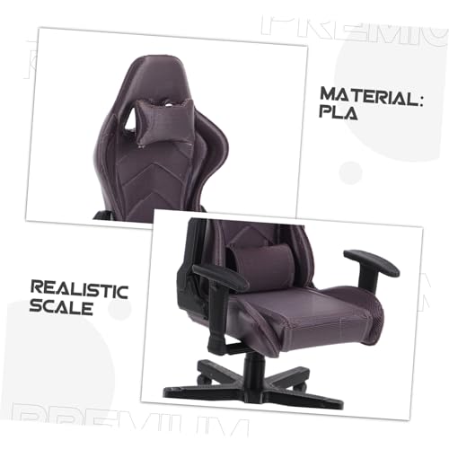 ORFOFE Maßstab Puppenhaus Möbel Tiny Computer Chair Modell für Sammler und Gamer Detailreiche Miniatur Dekoration für Puppenhaus und Büro Szene von ORFOFE