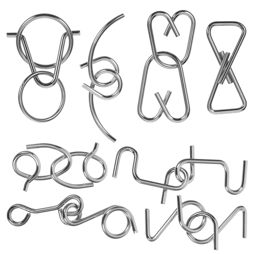 ORFOFE Metall Interlock Puzzle Spiel Gehirntraining Geduldsspiel für Erwachsene und Logikspielzeug Intelligenz und Hand Auge koordination von ORFOFE