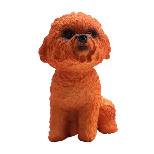 ORFOFE Mini Figur Orange Realistisches Festes Haustier Modell Niedliches Hundespielzeug Tischdekoration für Freunde Stehend Verarbeitung für Zuhause und Büro von ORFOFE