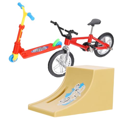 ORFOFE Mini Finger Skateboard mit Fingerbike und Rampe Kleines Fingersport und Erwachsene Glatte Oberfläche Dekoratives Tischspielzeug Geschenk für Finger sportfans von ORFOFE