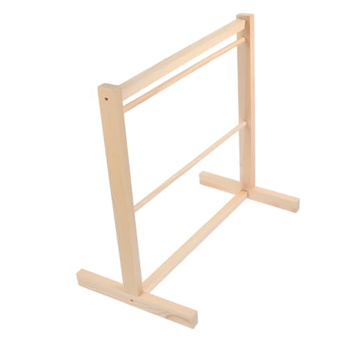 ORFOFE Mini Holz Kleiderständer für Puppenkleidung Doppellagiges Puppenkleiderregal Glatte Oberfläche Platzsparend und Sicher für Kinderzimmer und Puppenzubehör zur Ordentlichen von ORFOFE