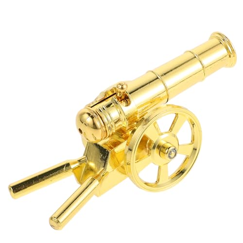 ORFOFE Mini Metallkanonen Modell Goldfarben Präzise Historische Artillerie Nachbildung Langlebige Sammlerfigur für Schreibtisch Heimdekoration und Diorama Robustes Metall Detailgetreue von ORFOFE