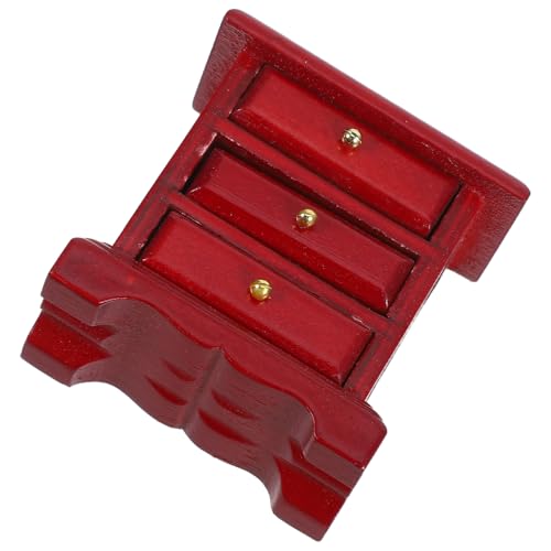 ORFOFE Mini-Möbel Dollhouse Schlafzimmermöbel Seitentisch Miniaturpuppenhaus Miniaturmöbel puppenhaus mikro schubladenschrank Nachttisch Puppenhaus Miniatur-Schrankdekor hölzern rot ORFOFE Mini-Möbel Dollhouse Schlafzimmermöbel Seitentisch Miniaturpuppenhaus Miniaturmöbel puppenhaus mikro schubladenschrank Nachttisch Puppenhaus Miniatur-Schrankdekor hölzern rot von ORFOFE