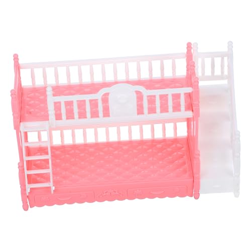 ORFOFE Mini Puppenhaus Doppelstockbett mit Leiter Stabiles Puppenmöbel für Mädchen Leichtes Langlebiges Miniatur Doppelbett für Puppenhaus Schlafzimmer Dekoration von ORFOFE