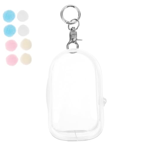 ORFOFE Mini Transparente Puppentasche aus PVC mit Silbernem Haken und Pompom Klare Aufbewahrungstasche für Kleine Puppen Vielseitige Figurenschutztasche Modisches Display für Sammler ORFOFE Mini Transparente Puppentasche aus PVC mit Silbernem Haken und Pompom Klare Aufbewahrungstasche für Kleine Puppen Vielseitige Figurenschutztasche Modisches Display für Sammler von ORFOFE