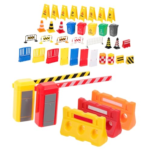 ORFOFE Mini Verkehrsschilder Spielset Lernspielzeug Kunststoff Verkehrszeichen Simulation für Verkehrssicherheitserziehung Kindergarten Schule von ORFOFE