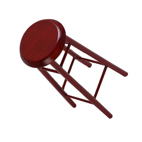 ORFOFE Miniatur Barhocker Möbel Modell Puppenhaus Zubehör DIY Miniaturmöbel Braun Stabiles Design für Puppenstuben und Modellbau von ORFOFE