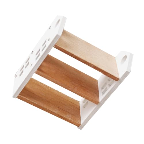 ORFOFE Miniatur Bücherregal Holz Stöckig Miniaturmaßstab Regal für Puppenhaus Dekoration Kompakt Platzsparend Robustes Mini Aufbewahrungsregal für Miniaturbücher und Sammlerstücke von ORFOFE