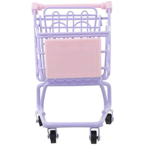 ORFOFE Miniatur Einkaufswagen Dekoration Kleinkinder Schreibtisch Accessoire Mädchen Farbverlauf Violett für Büro Wohnzimmer Schlafzimmer Valentinstag Geburtstagsfeier von ORFOFE