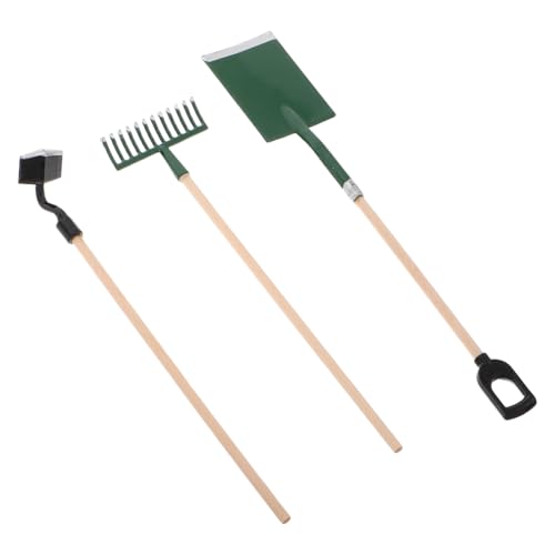 ORFOFE Miniatur Gartenwerkzeuge Set Puppenhaus Zubehör Teilig Mini Schaufel Hacke Rechen Handliches Gartenset für Puppenhaus Garten Dekoration und Pflanzenpflege von ORFOFE