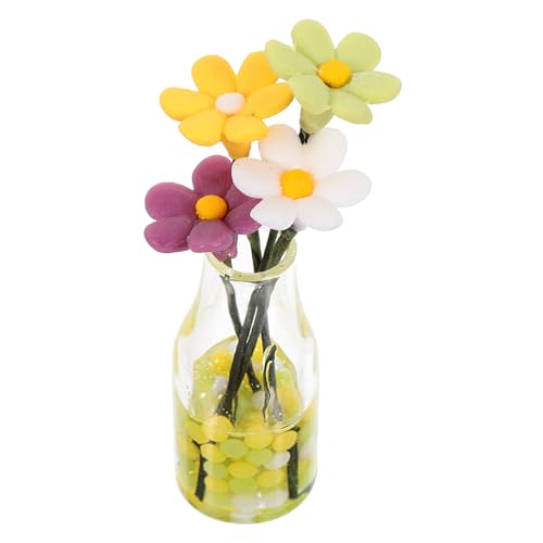 ORFOFE Miniatur Glasvase mit Kleinen Gänseblümchen Transparente Puppenhaus Dekoration Detailreiches Blumenmodell für Puppenhaus Micro Landscape Deko Handgefertigtes Miniatur ORFOFE Miniatur Glasvase mit Kleinen Gänseblümchen Transparente Puppenhaus Dekoration Detailreiches Blumenmodell für Puppenhaus Micro Landscape Deko Handgefertigtes Miniatur von ORFOFE