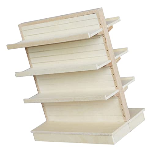 ORFOFE Miniatur Holz Kaufladen Regal Modell DIY Puppenhaus Möbel Realistische Verkaufsstand Dekoration Kreatives Zubehör für Puppenstube von ORFOFE