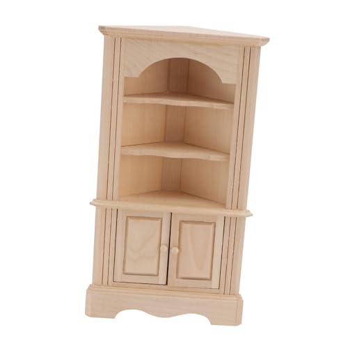 ORFOFE Miniatur Holz Möbel Dreieckschrank Mini Haus Möbel Accessoire Puppenhaus Dekoration Robust Langlebig Für Sammler Desktop Ornament von ORFOFE