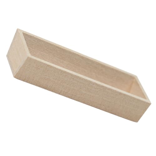 ORFOFE Miniatur Holzblumentopf Puppenhaus Dekoration Handgefertigt Realistisch Kompakt Elegantes Design Vielseitig Einsetzbar für Miniaturmöbel und Puppenhauslandschaft von ORFOFE