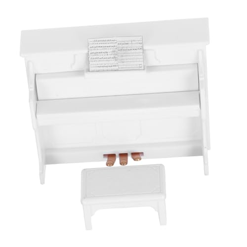ORFOFE Miniatur Klavier mit Hocker Weiße Puppenhaus Möbel Stabile Miniatur Dekoration für Kinderzimmer DIY Modellbau Zubehör Feine Verarbeitung und Glatte Oberfläche ORFOFE Miniatur Klavier mit Hocker Weiße Puppenhaus Möbel Stabile Miniatur Dekoration für Kinderzimmer DIY Modellbau Zubehör Feine Verarbeitung und Glatte Oberfläche von ORFOFE