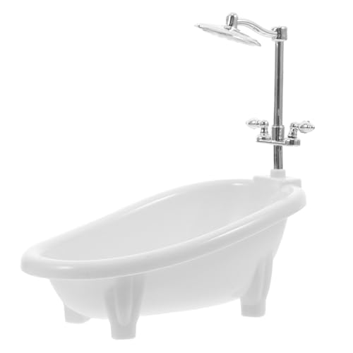 ORFOFE Miniatur Puppenhaus Badewanne Modell Realistisches Badezimmer Zubehör Detailgetreues Puppenmöbel Stabile Miniatur Badewanne für Puppenhaus Dekoration und Sammlerstück von ORFOFE
