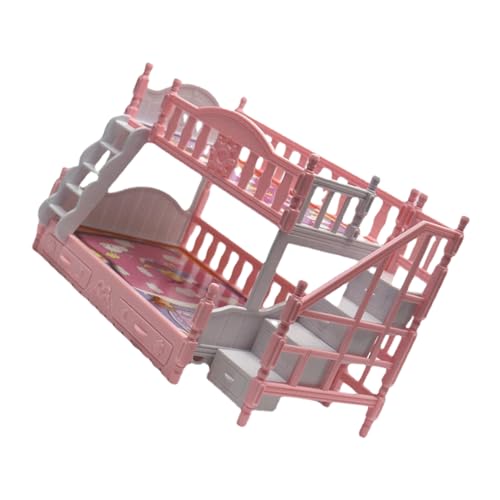 ORFOFE Miniatur Puppenhaus Doppelstockbett aus Rosa Glatte Oberfläche Robustes Puppen Etagenbett Zubehör für Realistische Puppenhaus Dekoration ORFOFE Miniatur Puppenhaus Doppelstockbett aus Rosa Glatte Oberfläche Robustes Puppen Etagenbett Zubehör für Realistische Puppenhaus Dekoration von ORFOFE