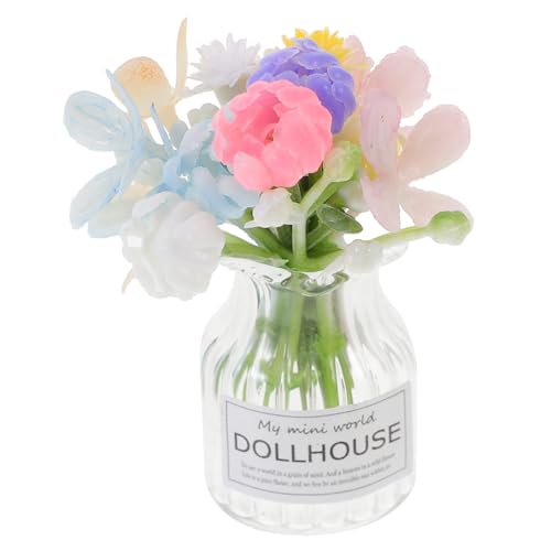 ORFOFE Miniatur Puppenhaus Glasvase mit Künstlichen Blumen Realistische Blumen Deko Sichere Materialien Leichte Mini Pflanze für Puppenhaus und DIY Gartenmodelle Platzsparendes ORFOFE Miniatur Puppenhaus Glasvase mit Künstlichen Blumen Realistische Blumen Deko Sichere Materialien Leichte Mini Pflanze für Puppenhaus und DIY Gartenmodelle Platzsparendes von ORFOFE