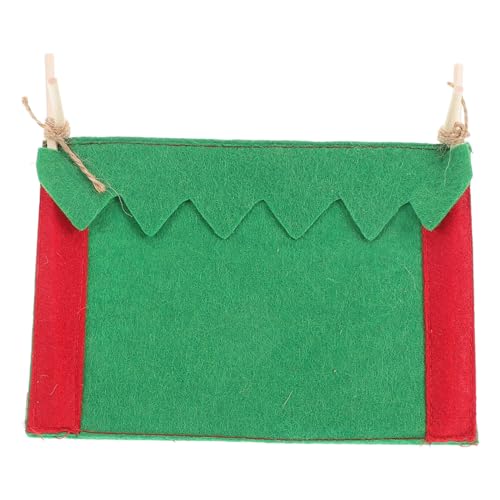 ORFOFE Miniatur Puppenhaus Zelt aus Filz und Detailreiches Mini Campingzelt als Outdoor Dekoration und Fotorequisite Geeignet für Puppenhaus Landschaft und Miniatur Zubehör Rot Grün von ORFOFE