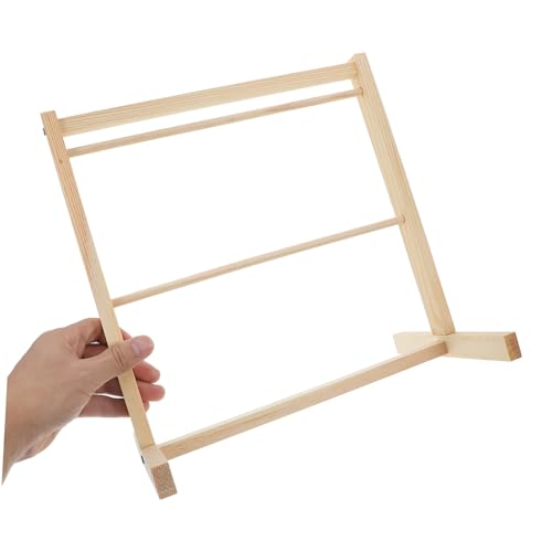 ORFOFE Miniatur Puppenkleiderständer aus Holz Stabiler Doppelstöckiger Mini Kleiderbügel für Puppenhaus Möbel Vielseitiger Puppenkleiderorganizer zum Trocknen und Präsentieren von ORFOFE Miniatur Puppenkleiderständer aus Holz Stabiler Doppelstöckiger Mini Kleiderbügel für Puppenhaus Möbel Vielseitiger Puppenkleiderorganizer zum Trocknen und Präsentieren von von ORFOFE