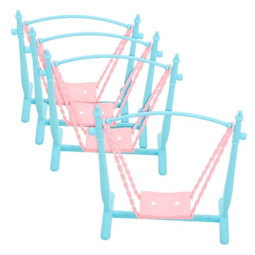 ORFOFE Miniatur Puppenschaukel aus Teiliges Buntes Realistisches Puppenhauszubehör für Kinderspielplätze Vielseitiges Spielplatz Accessoire für Puppenhäuser von ORFOFE