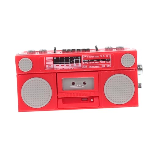 ORFOFE Miniatur Retro Recorder Modell aus Abs Glatte Oberfläche DIY Puppenhaus Zubehör Stilvolles Raum Deko Accessoire Geeignet für Wohnzimmer Bar Restaurant Szenen von ORFOFE