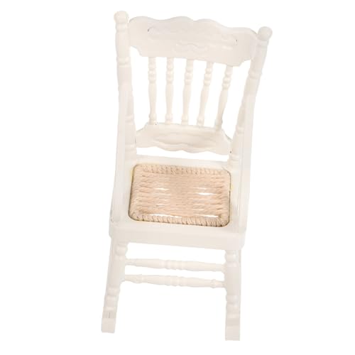 ORFOFE Miniatur Schaukelstuhl Weiß Holz mit Seil Sitz Puppenhausmöbel Deko Zubehör für Puppenhaus Wohnzimmer und Spielzimmer ORFOFE Miniatur Schaukelstuhl Weiß Holz mit Seil Sitz Puppenhausmöbel Deko Zubehör für Puppenhaus Wohnzimmer und Spielzimmer von ORFOFE